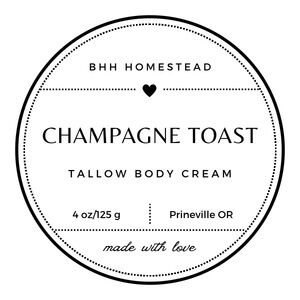 Champagne Toast Tallow Body Cream